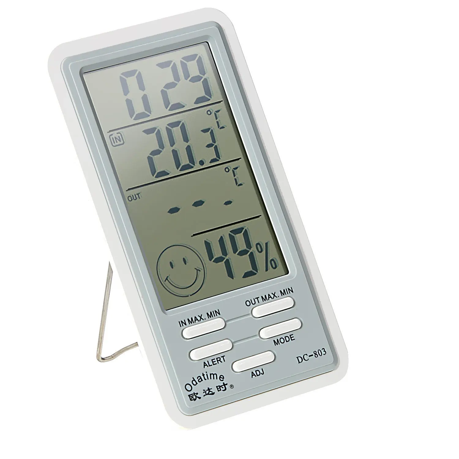 Folk Art Odatime DC-803 Support Indoor Digital Thermometer & Hygrometer with MIN/MAX Records & Comfort