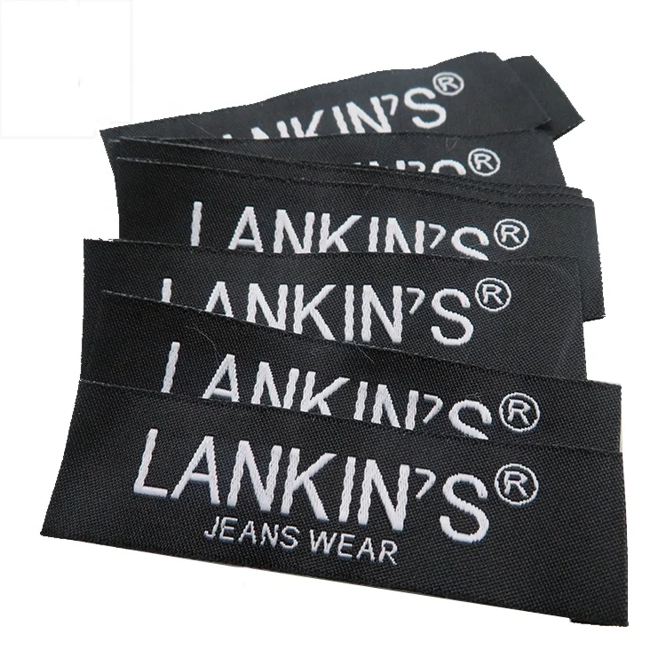 

Free Sample Clothing accessories private brand name logo damask woven tag garment cloth label custom woven label for clothing, Request