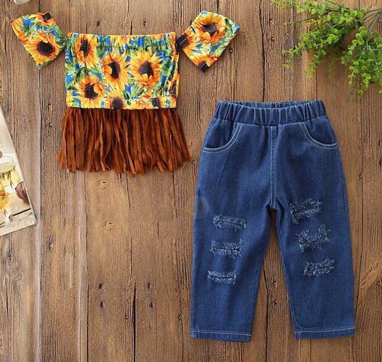 sunflowers kids clothing set