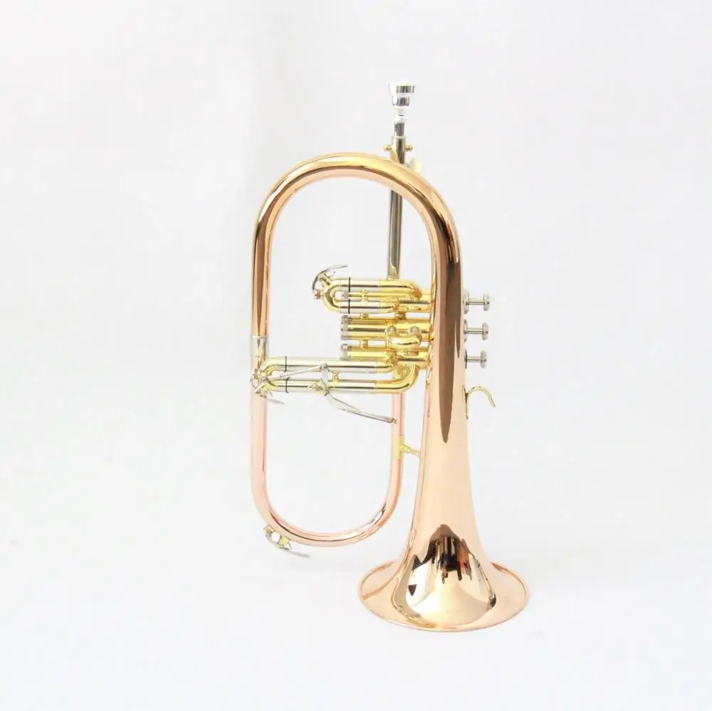 
Good Quality Gold Lacquered cheap Flugelhorn cheap beginner flugelhorn for Sale 