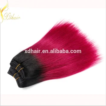 T Color 1b And Red High Quality In Stock Hair Weaving Bundles
