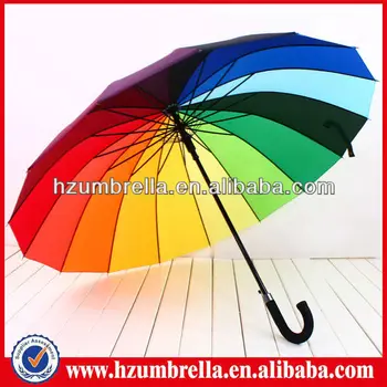 Promotional 16 Colors Rainbow Rain Umbrella
