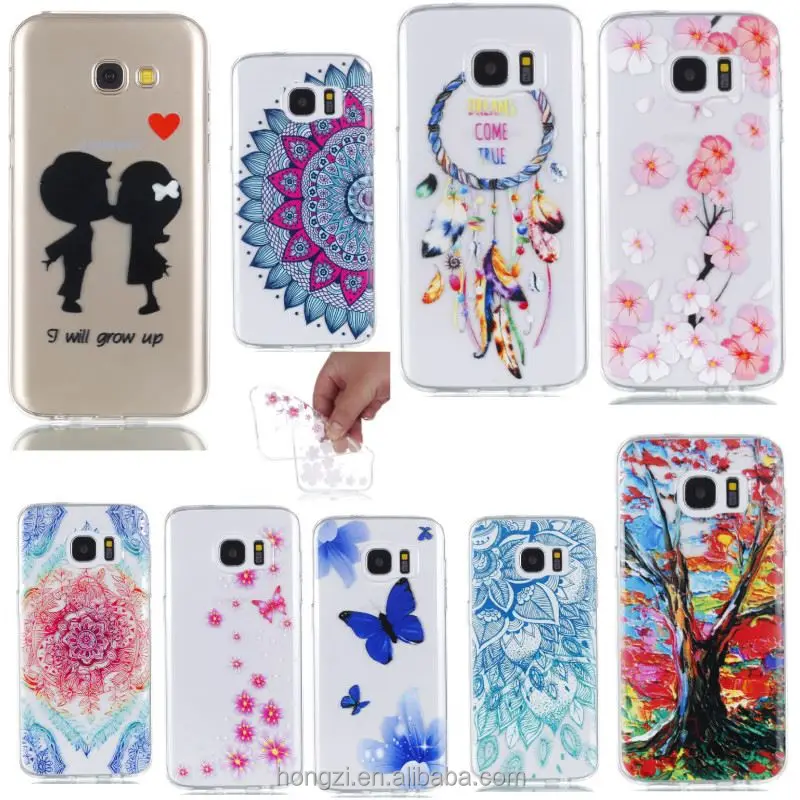 

3D relief lace flowers cute thin transparent soft TPU case for samsung galaxy S8 plus s6 s7edge 2016 J3 J5 J7 Prime cover
