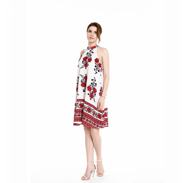 

Maxnegio women resort wear cover halter dress tribal print dress, One color /can be customize