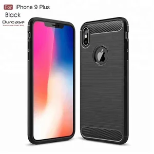 Customize Carbon Fiber Cover For Apple iPhone XS Max Soft TPU Phone Case