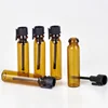 1ml 2ml amber glass perfume sample vial bottle with long applicator