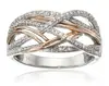 YCR6883 double plating colors sterling silver ring