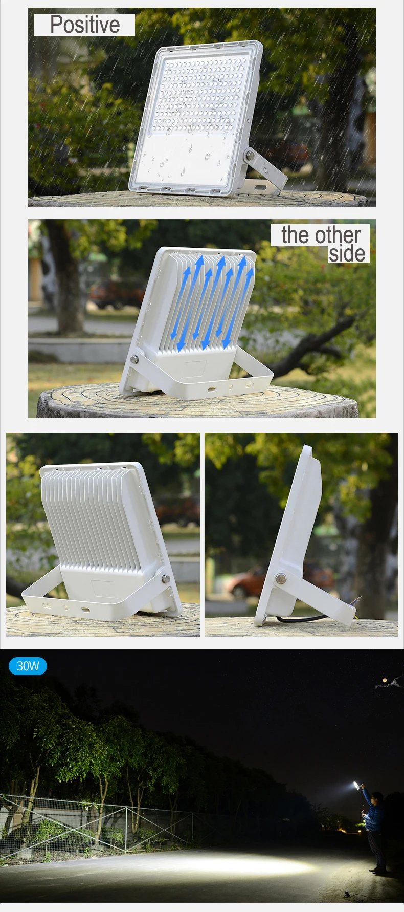 Brand New Ip65 250 W Adjustable Aluminum 300W Led Flood Light For Garden/Yard/Wall