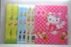 2015 fashion durable lovely hello kitty folder plastic school office file folder