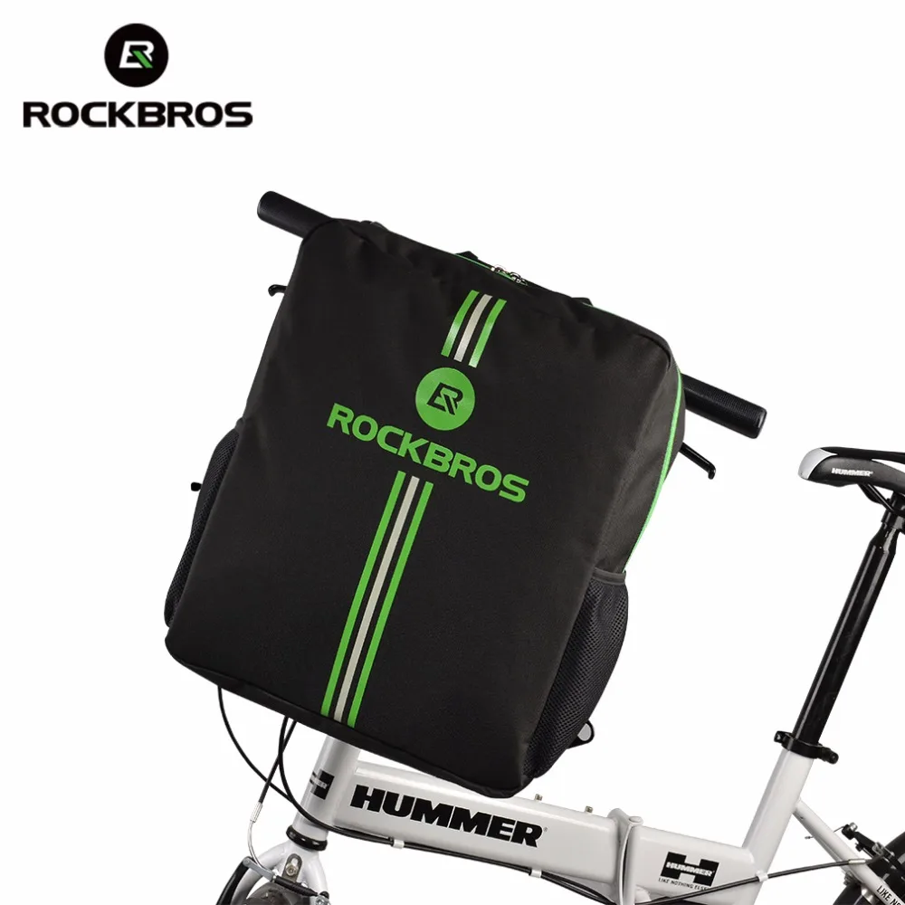 

ROCKBROS Wholesale Bicycle Cycling Hiking Camping Luggage Folding Bike Loading Bag, Black green