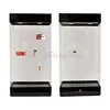 ROXY DISPLAY Acrylic Display Tower Case Built in LED Lights at Top and Door Lock (Black/Silver)