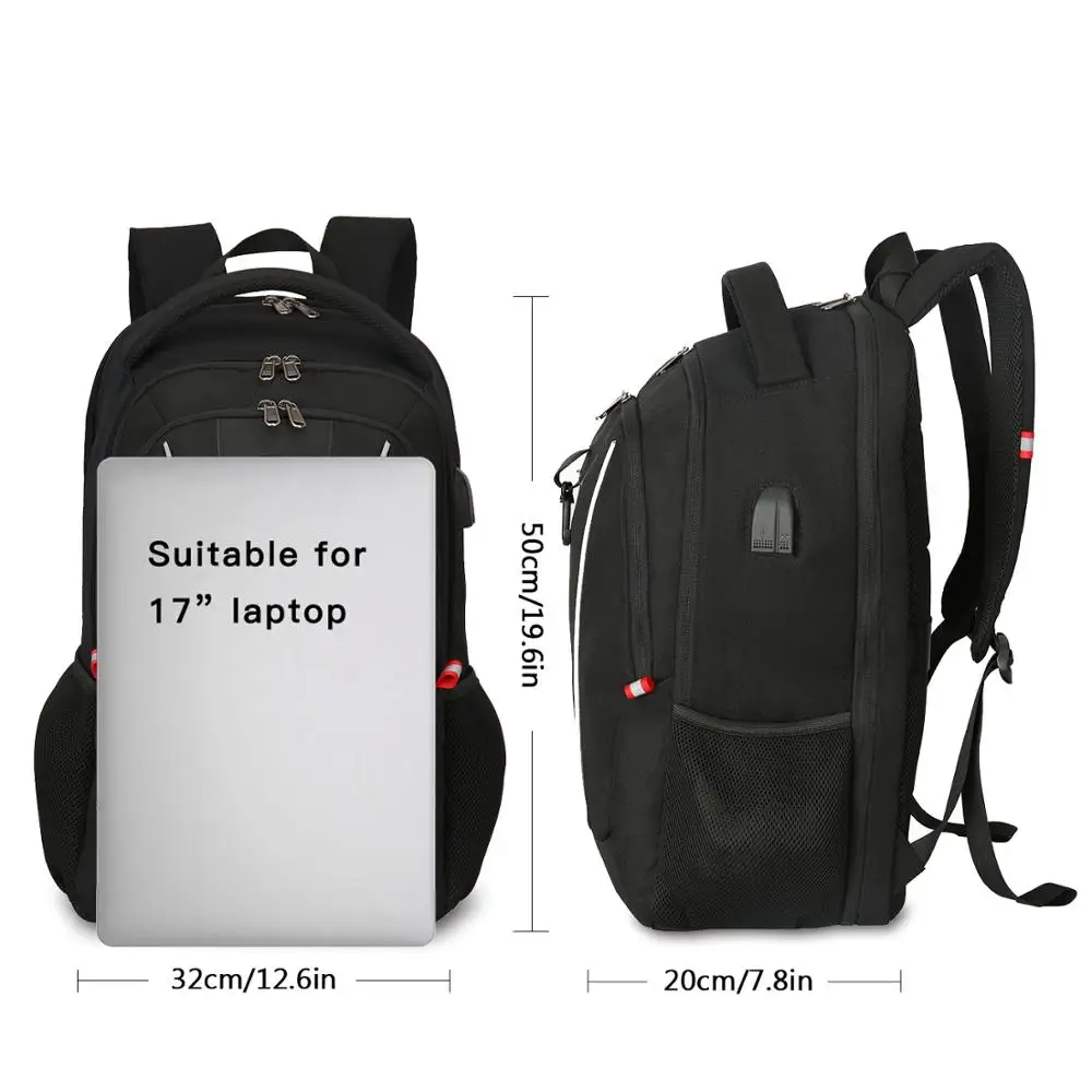 
2019 hot selling multifunctional oxford fabric men sports travel password USB men backpack bag 