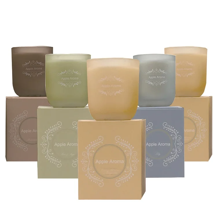 Wholesale Luxury Scented Soy Candles In Arc Circle Bottom Glass Jar