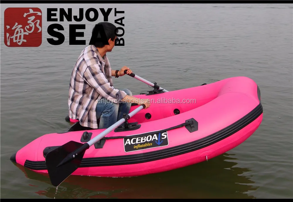 Small Inflatable 180cm Pink Fishing Boat - Durable PVC, 1-Person ...