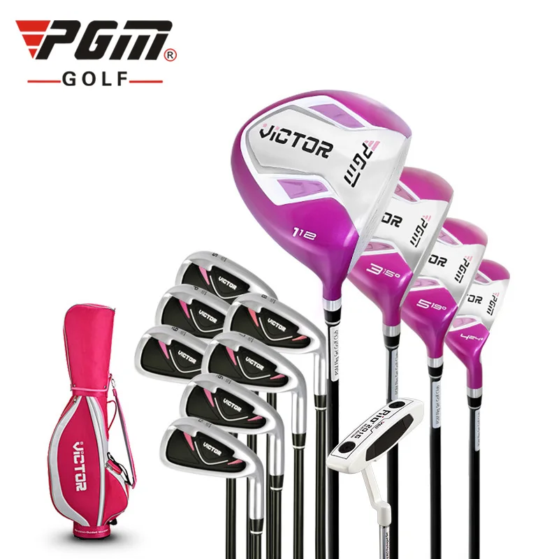 

PGM Cost Effective Victor Series 12 Way Golf club set for lady with Golf Bag, Black-red