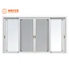 Foshan wholesales custom size aluminium sliding windows and doors powder coated sliver with fly net mosquito net