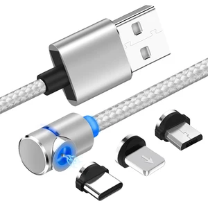 Magnetic 3 1 USB Charging Cable L Shape Connector