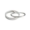 ZXYR024 Korean S925 sterling silver ring simple glossy double ring cross buckle female ring