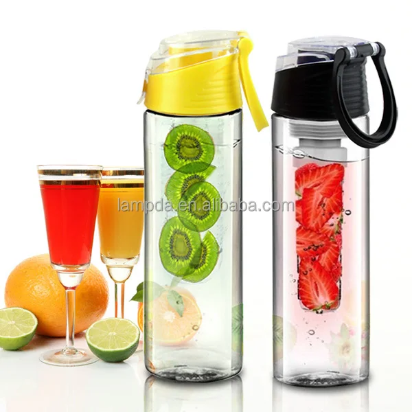 

bpa free tritan plastic infuser pitcher customize and wholesale portable water bottle shaker with filter