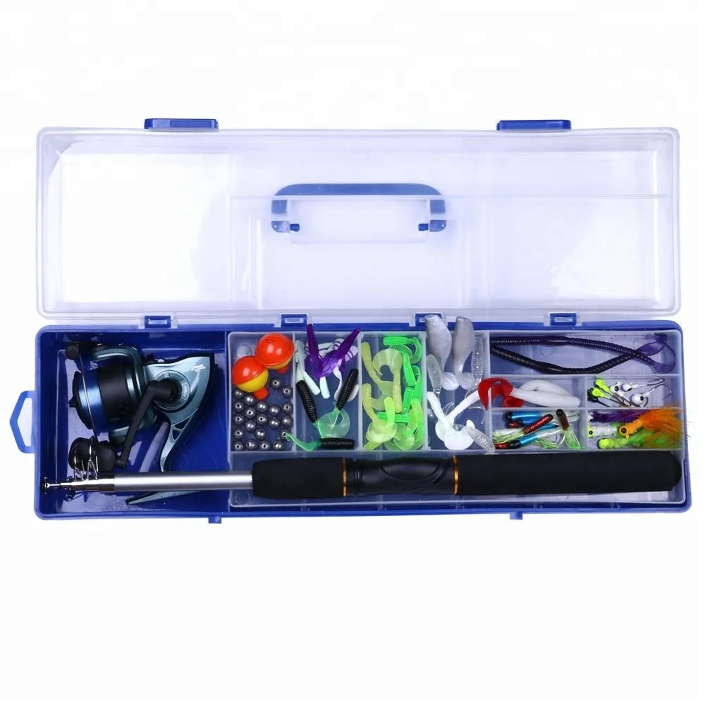 

Hengjia fishing Tackle Lots, Fishing lure rod Kit Set With Free Tackle Box,For Freshwater Trout Bass Salmon, As picture