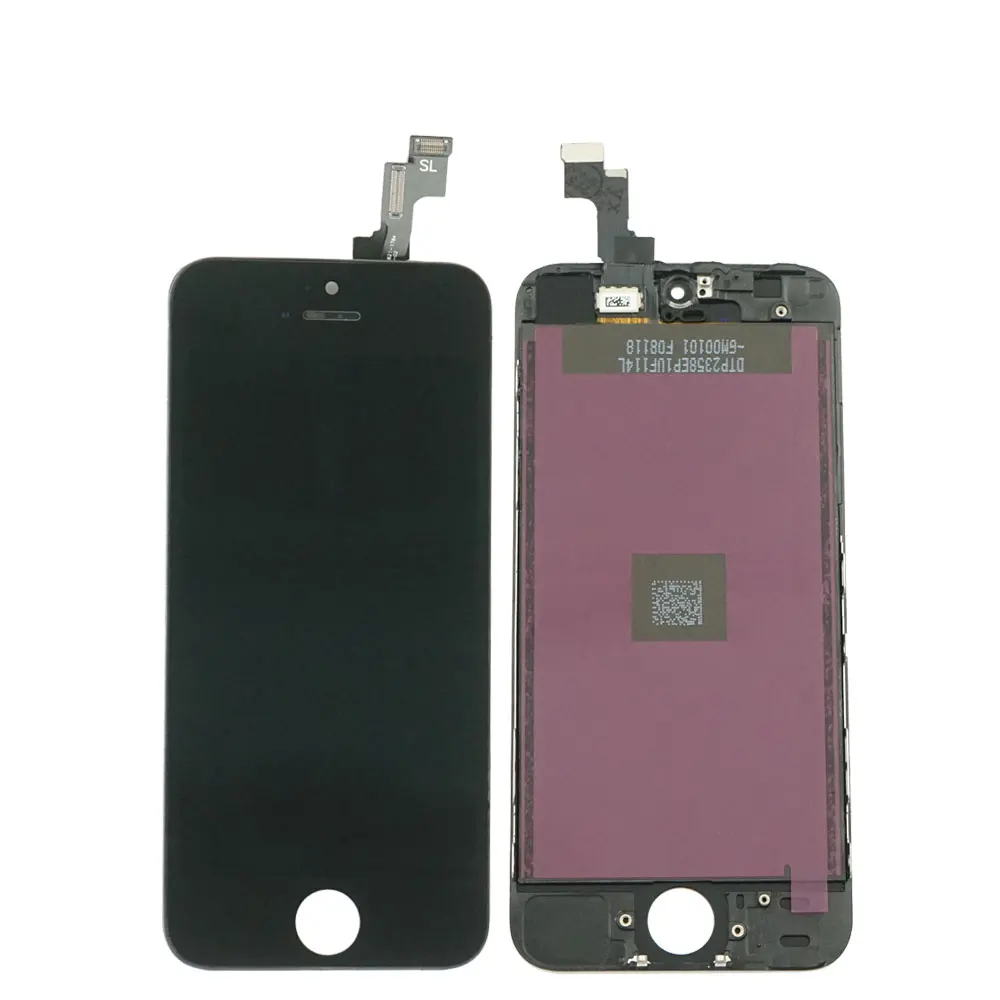 

Front assembly lcd display + touch screen digitizer complete for iPhone 5s 5G Black White, White/black etc