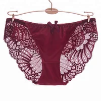 

1856 Plus Size Ice Silk Transparent Hipster Briefs Women Sexy Lace Panties Underwear