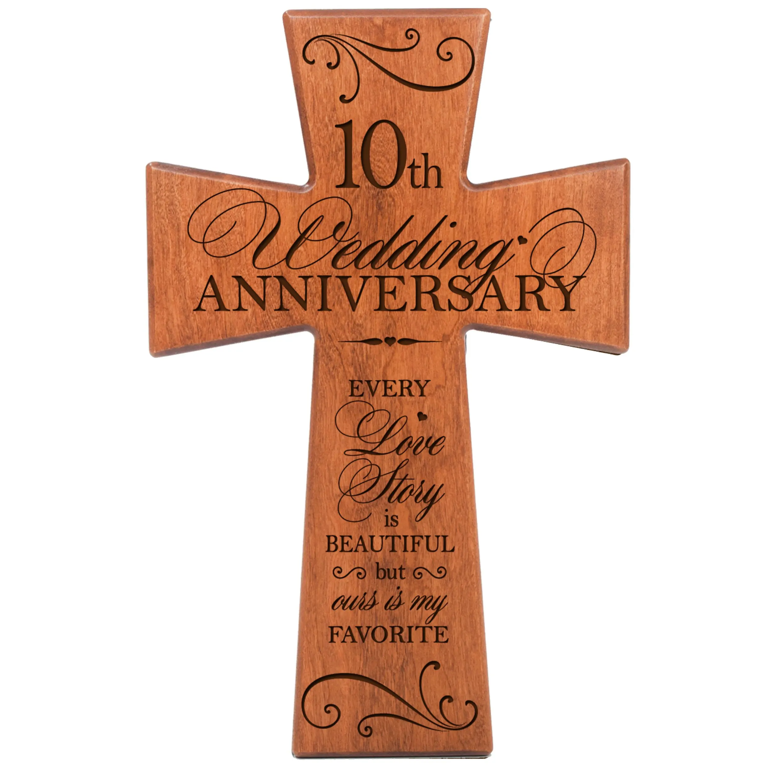 10th Wedding Anniversary Gift For Cherry Wood Wall Cross 10th Wedding Anniversary Gift For Cherry Wood Wall Cross Gifts Her