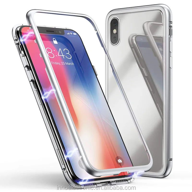 Adsorption Case For Iphone,Metal Frame Ultra Thin Clear Hard