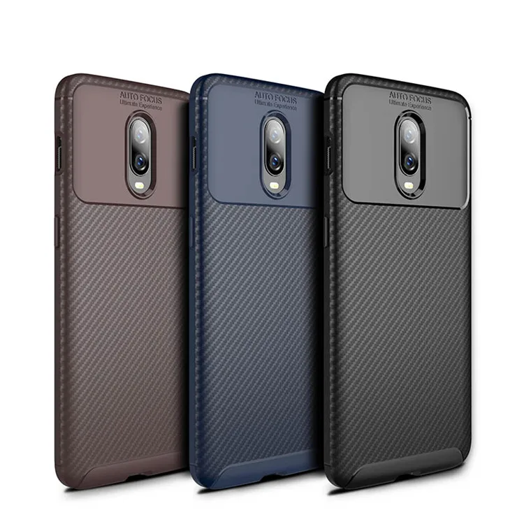 

Carbon Fiber Back Cover For OnePlus 6T,For One Plus 6T Carbon Fiber Slim Tpu Bumper Case Mobile Phone, 3 colors