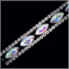 China wholesale Flat back ab rhinestone trim for wedding dress