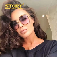 

STORY STY1179M Oversized Square UV Protection Fashionable Sun Glasses Sunglasses for Women Irregular Shades