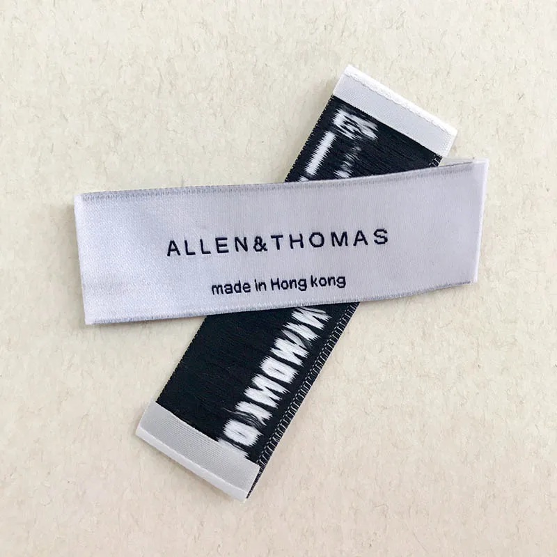 guangzhou factory quality garment labels white woven clothing labels