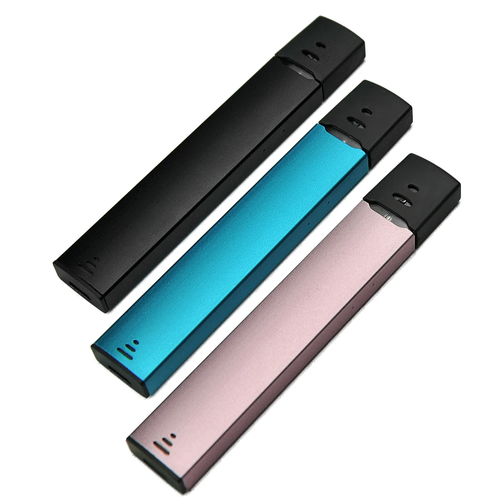 

2018 High quality open system 350 mah e cig Flat pen Bald Alva Starter kits with 1.0ml cartridge refillable ceramic pods, 3 colors