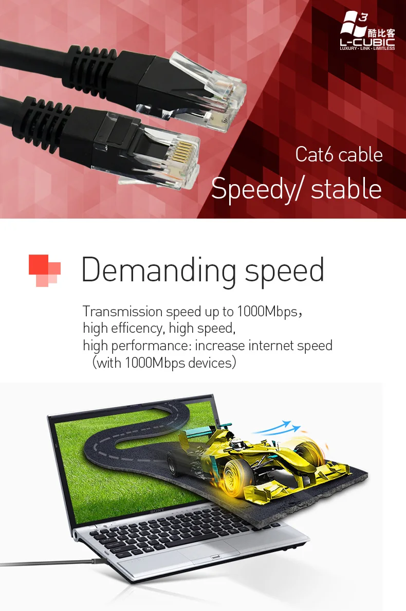 L-CUBIC laptop modem network cable cat6 utp stp ftp sftp ethernet copper cable - ANKUX.COM