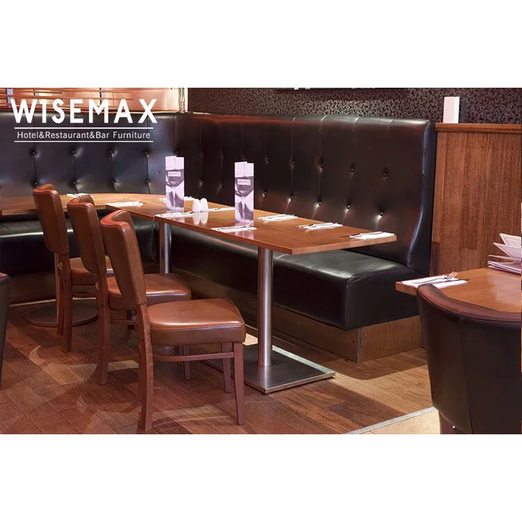 
wholesale custom made modern furniture used black seating round restaurant booths 
