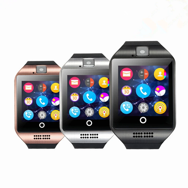 

Q18 Bluetooth Smart Watch With Camera Sport Smartwatch Support SIM TF Card For Mobile Phones, Black;white;gold;silver