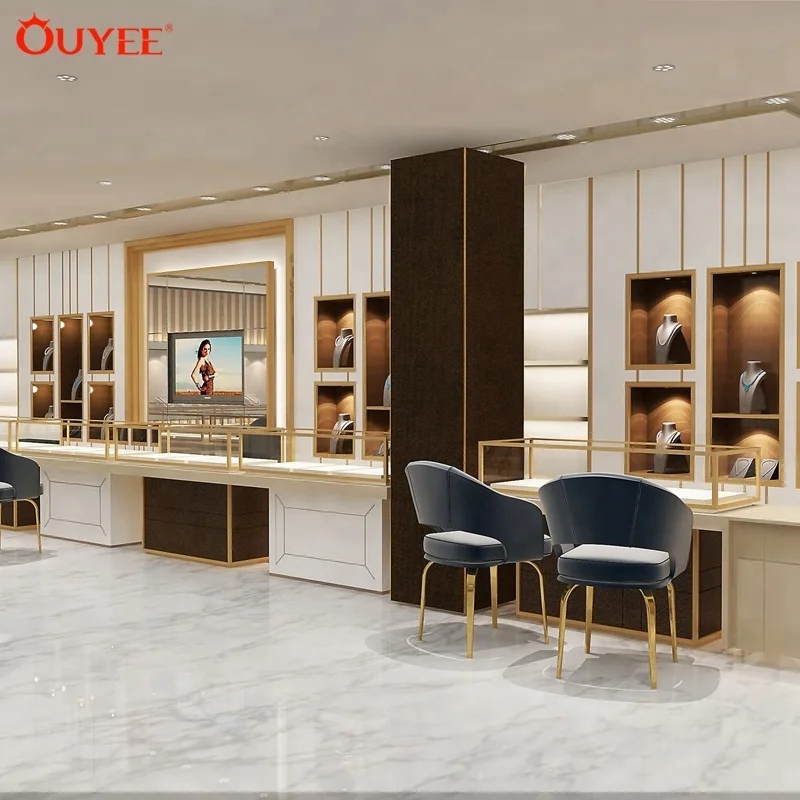 Luxury Modern Jewelry Showroom Counter Design Images Jewellery Shop