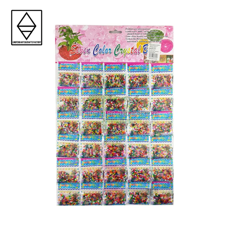 
LF-102-30 linkfun 2.5-3.0mm clay water beads hydrogel crystal soil hydrogel -granule-colors mixed 