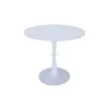 high gloss MDF modern round dining table set dining room furniture round walnut wooden veneer top tulip chinese dining table