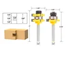 L-N072 2 pc 8mm Shank high quality Tongue & Groove Joint Assembly Router Bit Set 3/4" Stock Wood Cutting Tool