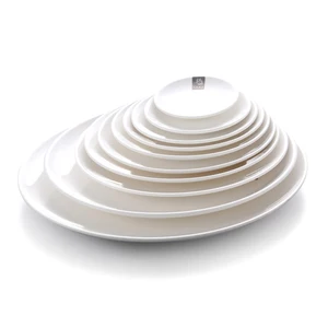 Image of White round melamine plate bulk ,factory 100%melamine plates