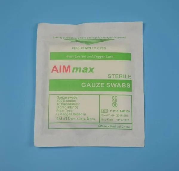 Hot sale cheap disposable PPE consumable 100% cotton absorbent gauze swab HOSPITAL gauze pads