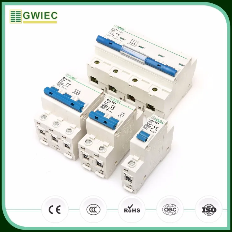 High Quality C45 Series 1-63 Amp Mini Circuit Breaker Electrical MCB