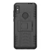 Dual Layer 2 in 1 PC TPU Tire Texture Armor Shockproof Hybrid Phone Case for Motorola One Power P30 note Stand Cover