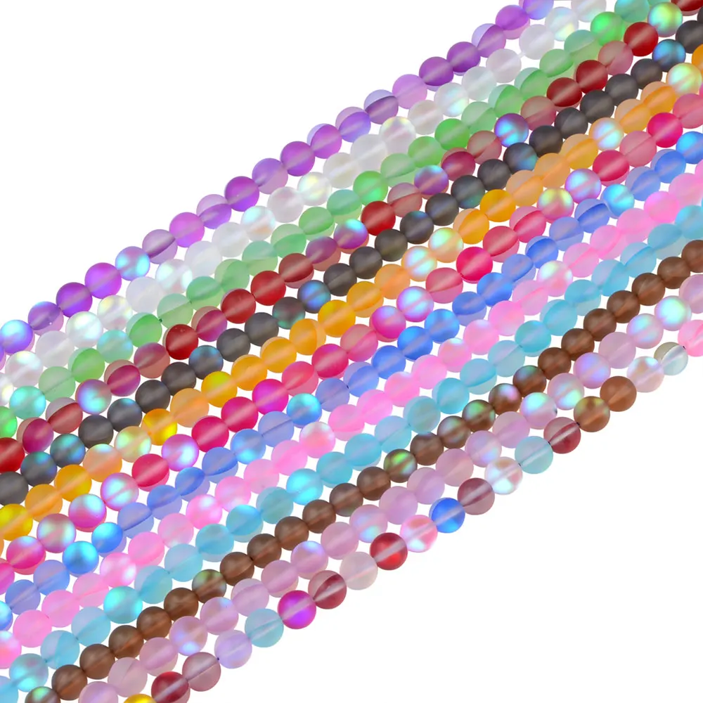 

Colorful Crystal Glitter Frosted Beads