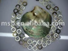 natural Tahiti black mother of pearl shell ring pendant