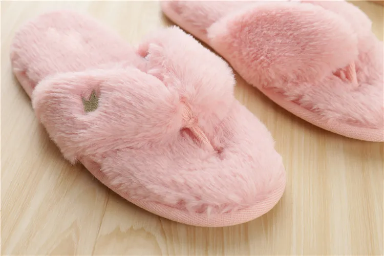 pink fluffy flip flops