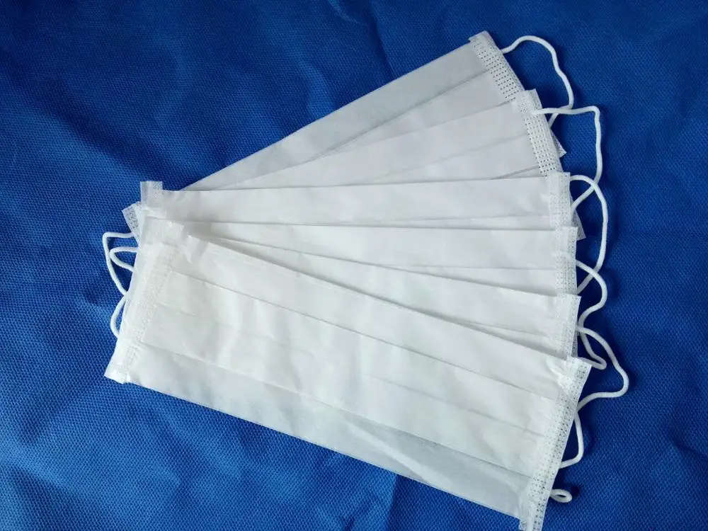 带弹性耳圈的一次性 2 层纸口罩