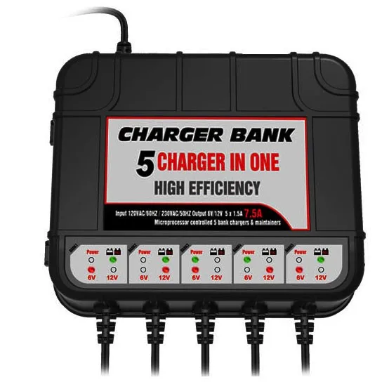 6v/12v 5bank Lead Acid Battery Charger,Car Battery Power Bank Charger