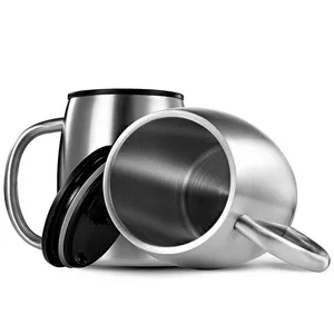 Image of 14 Oz Stainless Steel Double Wall Tumbler Cups With Lid 2019 New Products China Suppliers Insulated Beer Coffee Mug water bottle